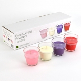 4 Floral scented Flowerpot Candles
